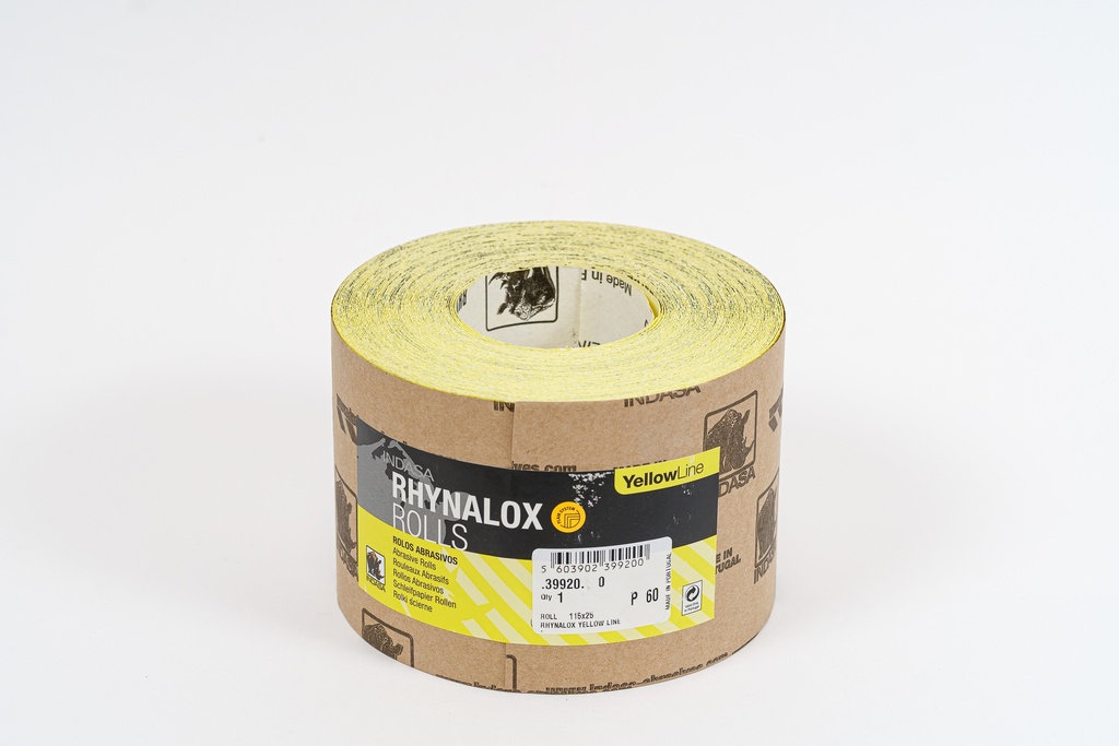 ROLLO LIJA G   60 115 MM x 25 M YELLOW LINE