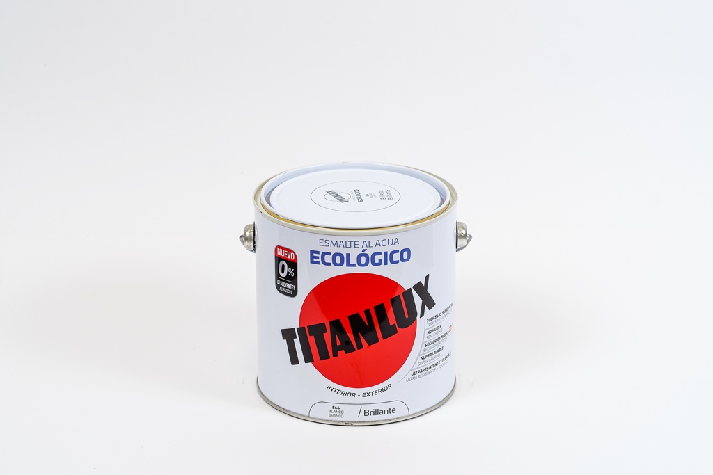 TITANLUX ESMALTE AL AGUA ECOLOGICO BRILLANTE BLANCO 750 ML